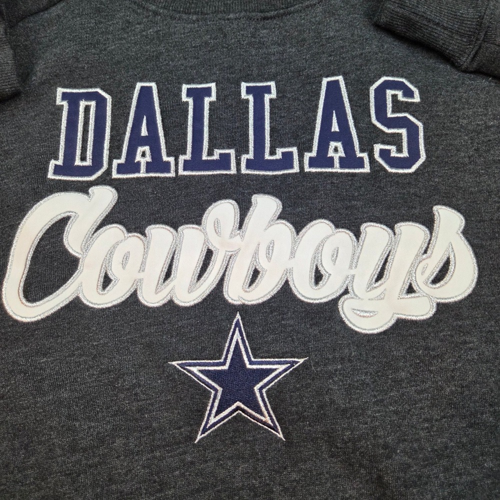 Dallas Cowboys Her Style Blend Sweatshirt Womens XL Raglan Graphic Gray